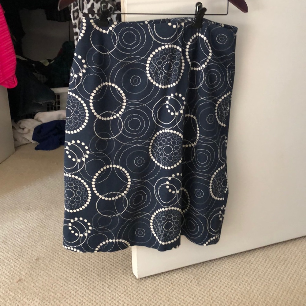 Blue and cream skirt